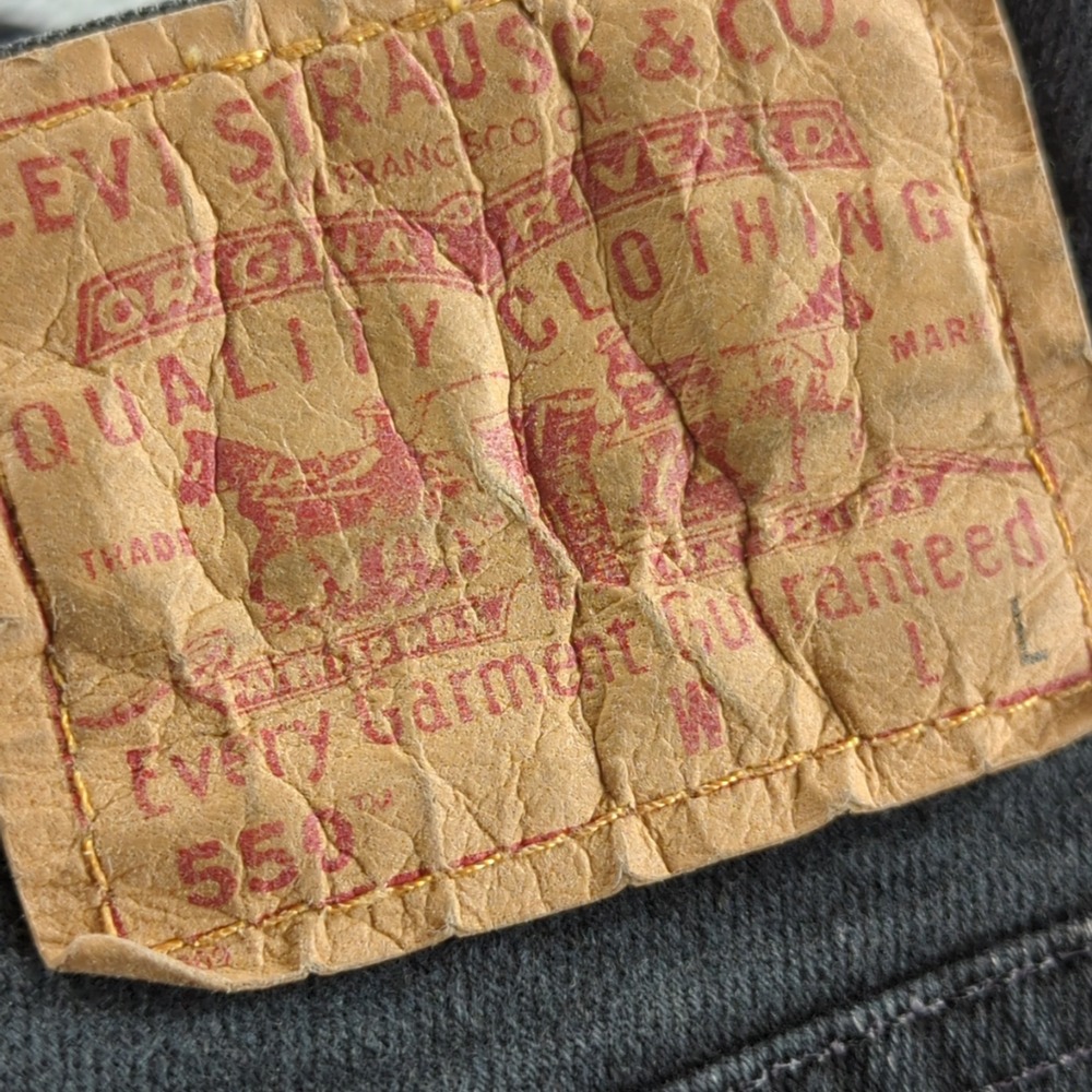 Vintage 90s Levis 550 Jeans Womens 10 (Fits 27x27) Black Faded Skater Brazil Y2K - Picture 11 of 13